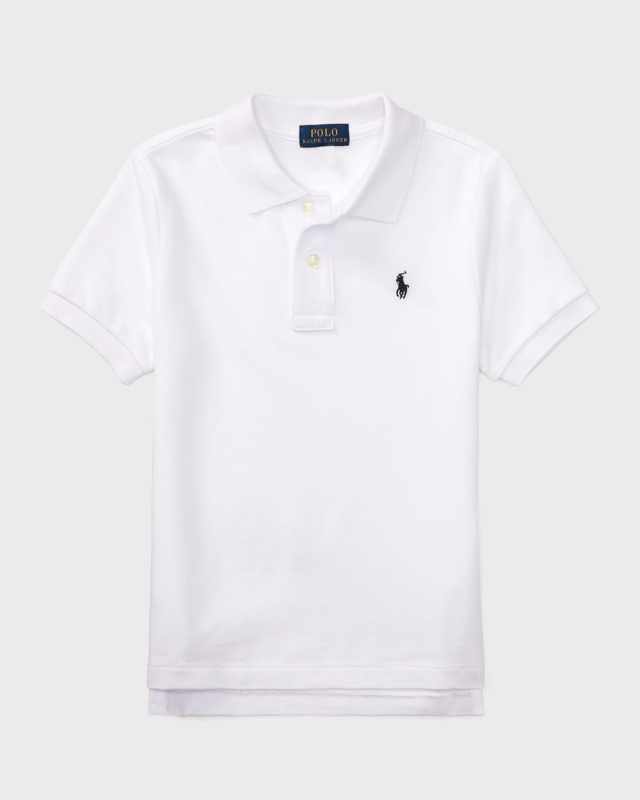 Short-Sleeve Logo Embroidery Polo Shirt, Size 2-7